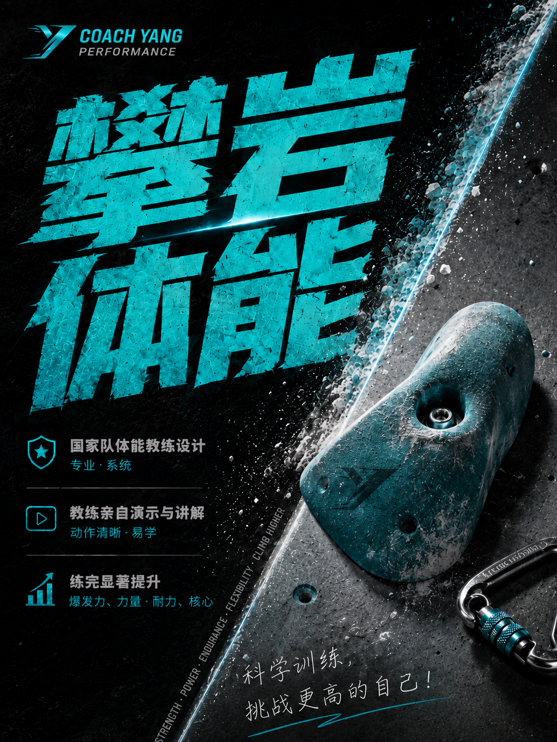 攀岩体能训练宣传海报