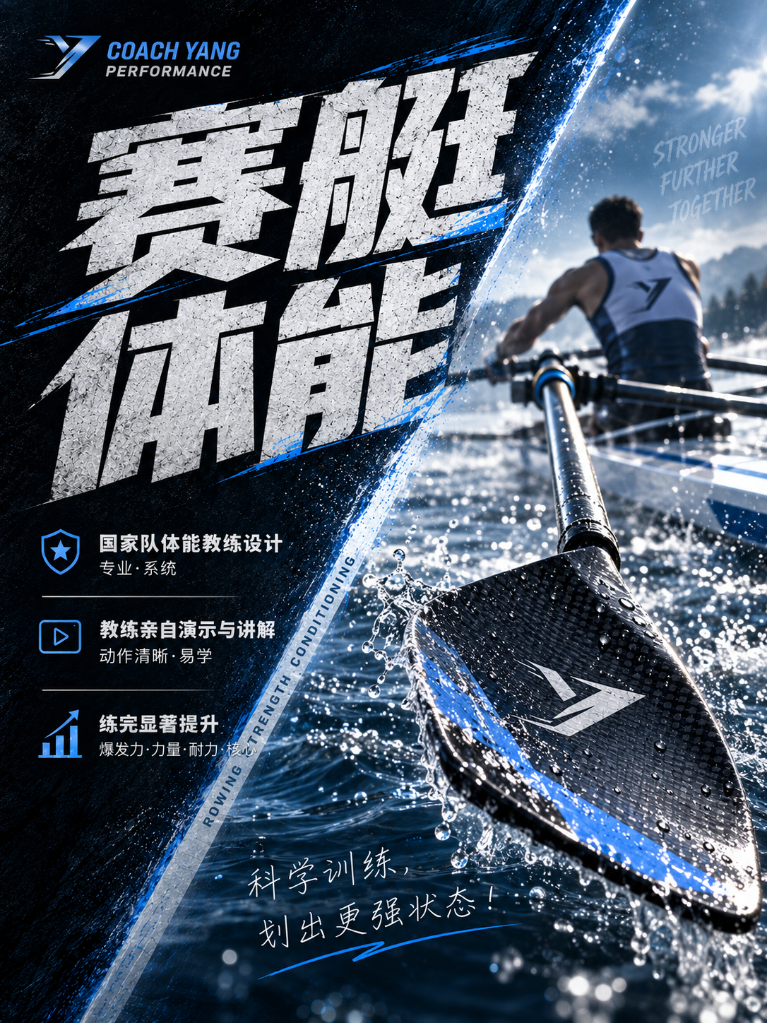 赛艇训练宣传海报